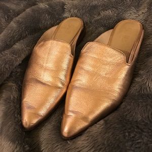 Shelly's London Rose Gold Cantara Mule
